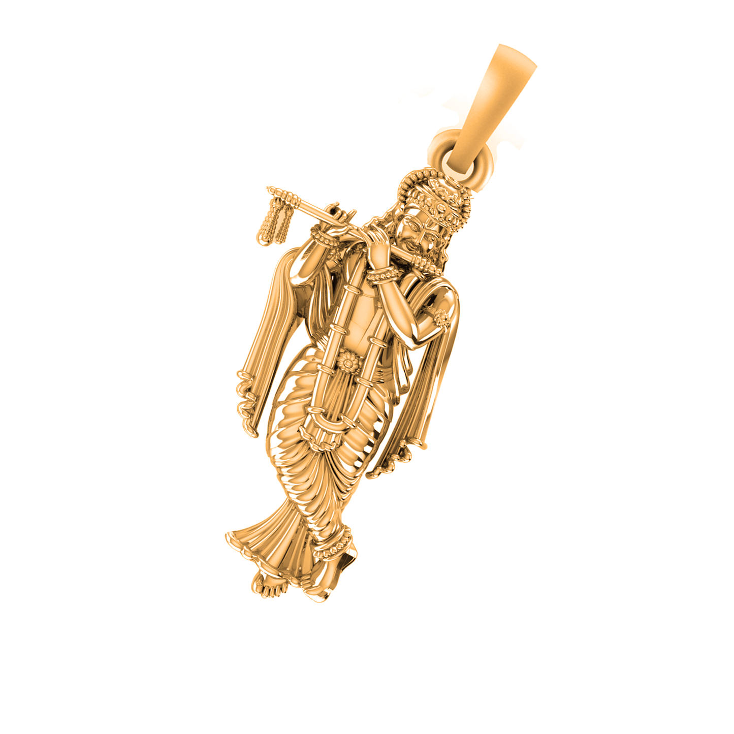 22 CT Gold Plated Silver (92.5% purity) God Krishna Pendant for Men and Women