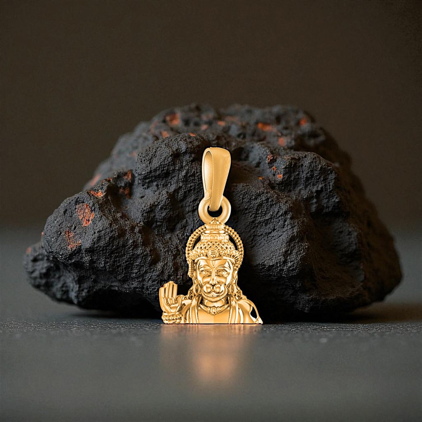 22 CT Gold Plated Silver (92.5% purity)God Hanuman Pendant for Men
