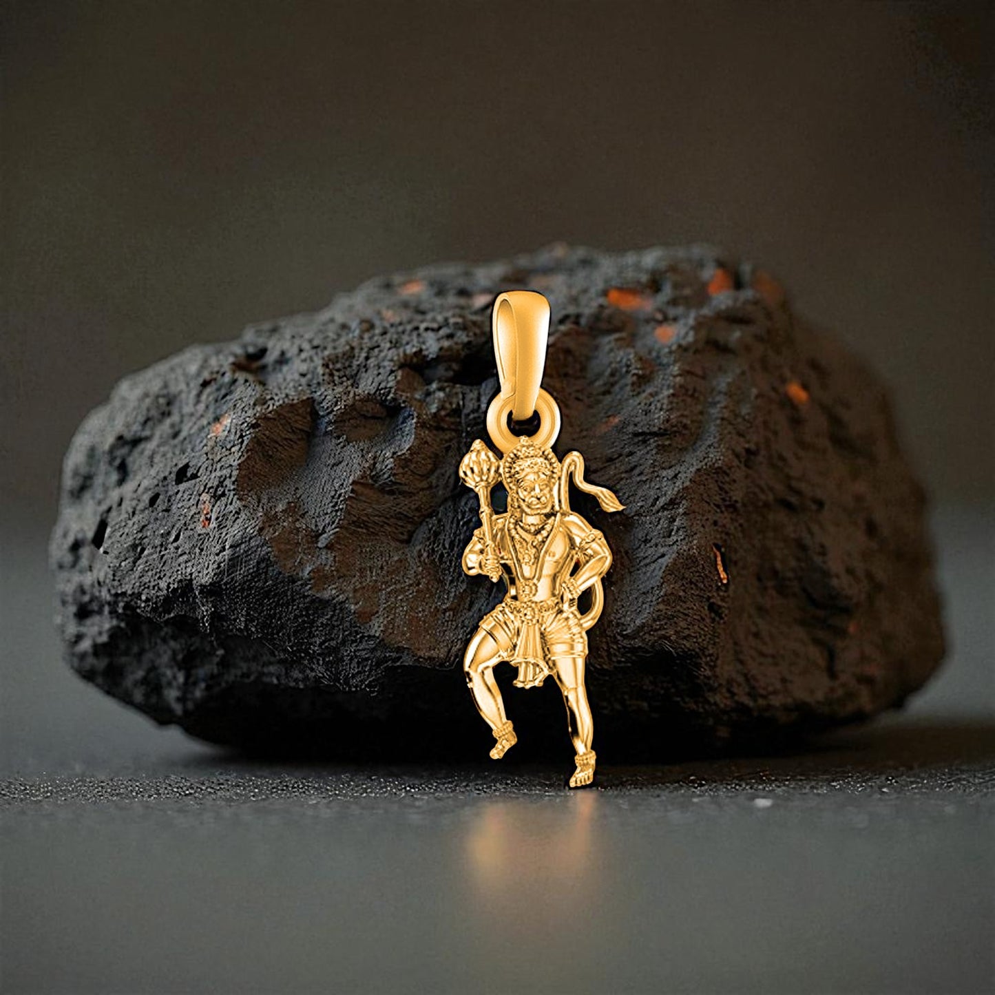 22 CT Gold Plated Silver (92.5% purity)God Hanuman Pendant for Men