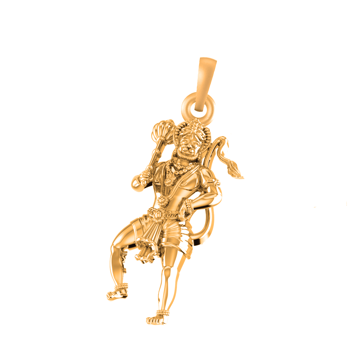 22 CT Gold Plated Silver (92.5% purity)God Hanuman Pendant for Men