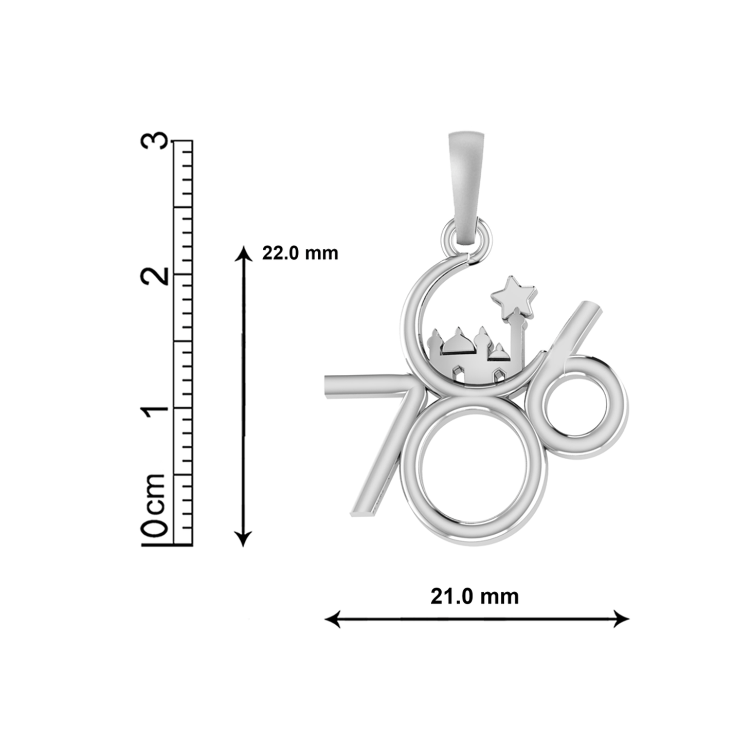 Akshat Sapphire Sterling Silver (92.5% purity) religious and lucky 786 Pendant for Men and women Pure Silver Muslim spiritual 786 Locket for Good Luck, Health & Wealth