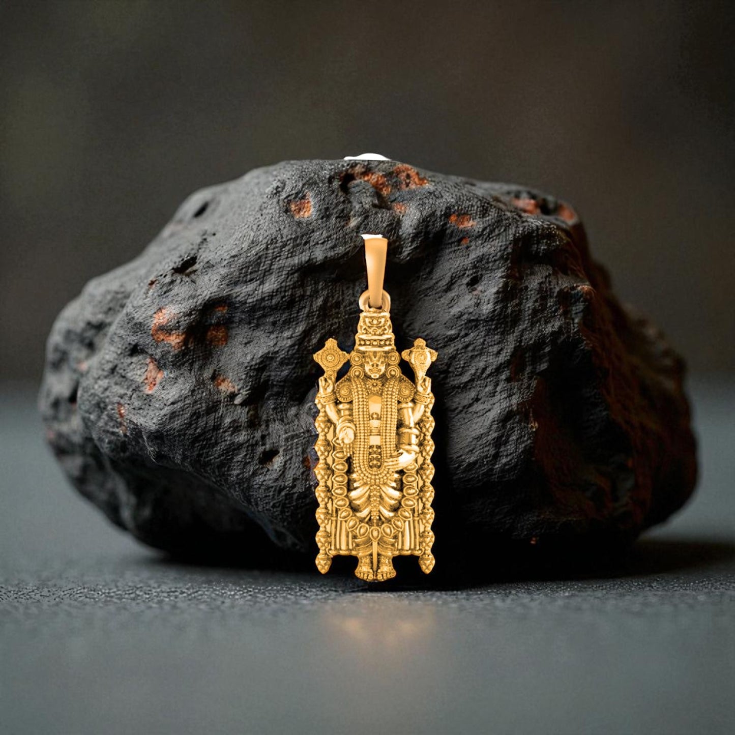22 CT Gold Plated Silver (92.5% purity) God Bala ji Pendant (Big Size) for Men and Women