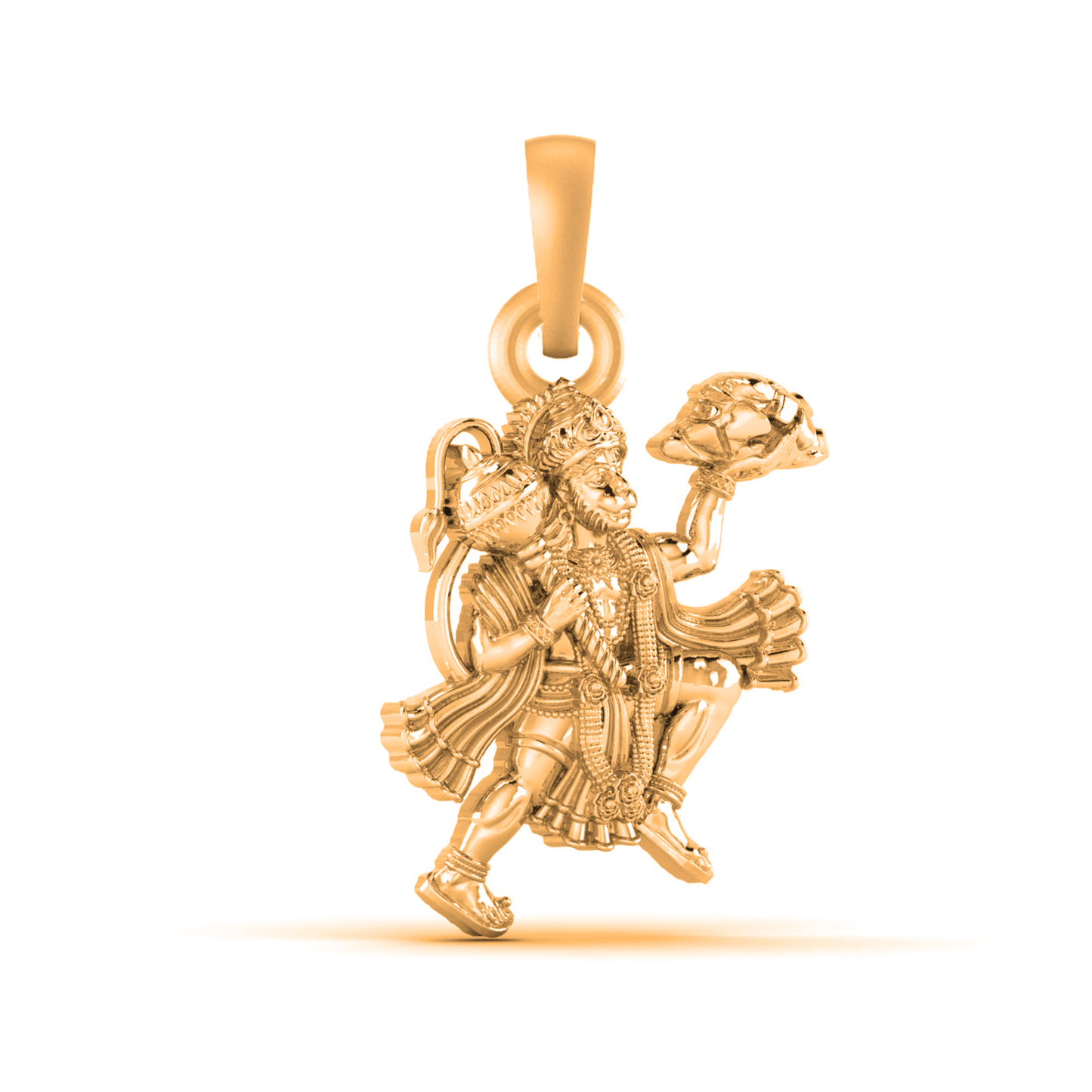 22 CT Gold Plated Silver (92.5% purity)God Hanuman/Bajrang Bali Pendant Pendant for Men