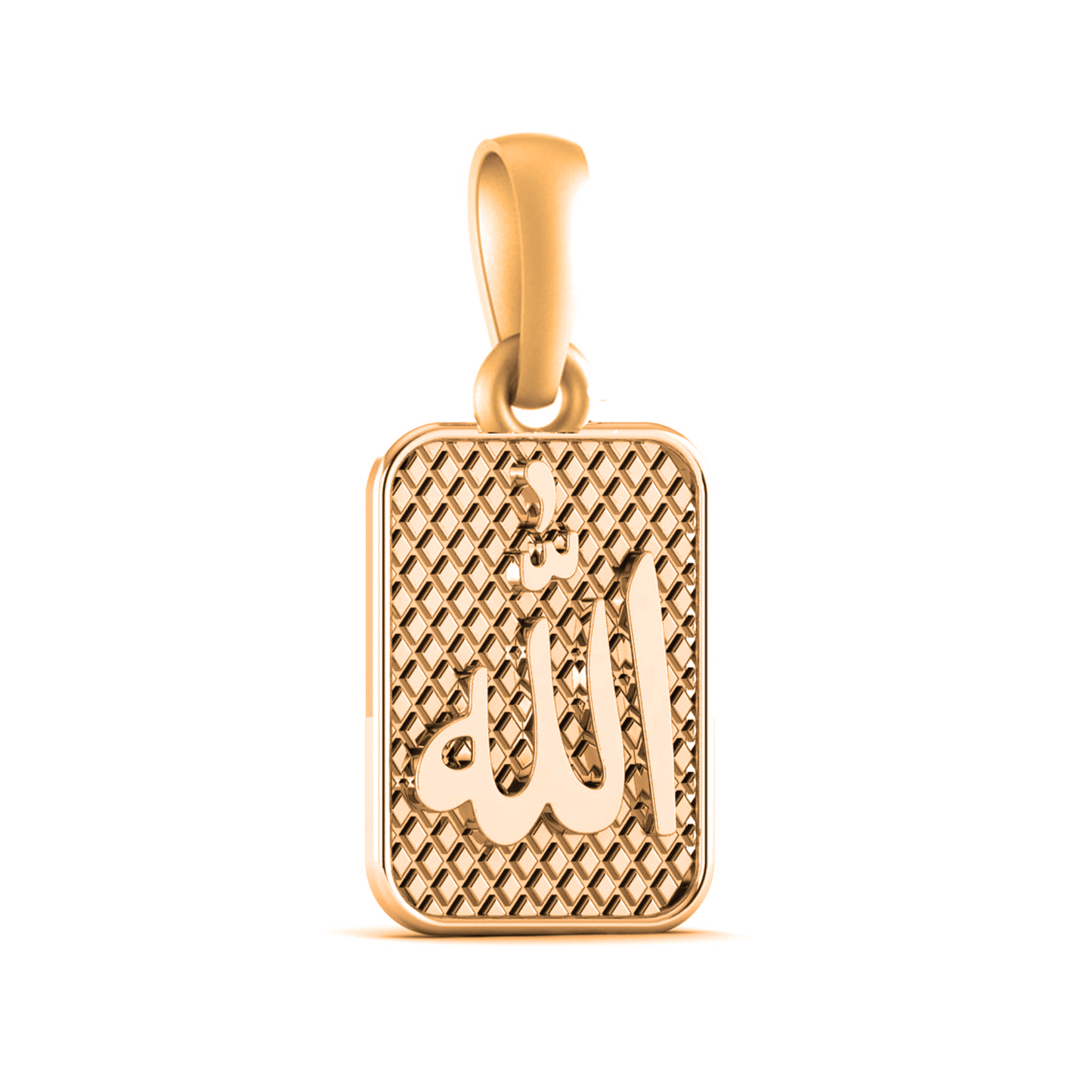 22 CT Gold Plated Silver (92.5% purity) religious God Allah Barkat Pendant for Men and Women