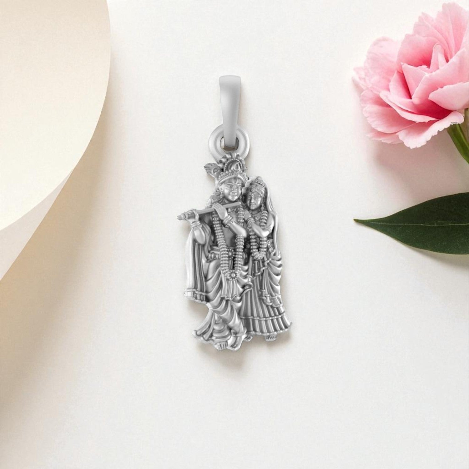Pure Silver God Big Radha Krishna Pendant/locket – Akshat