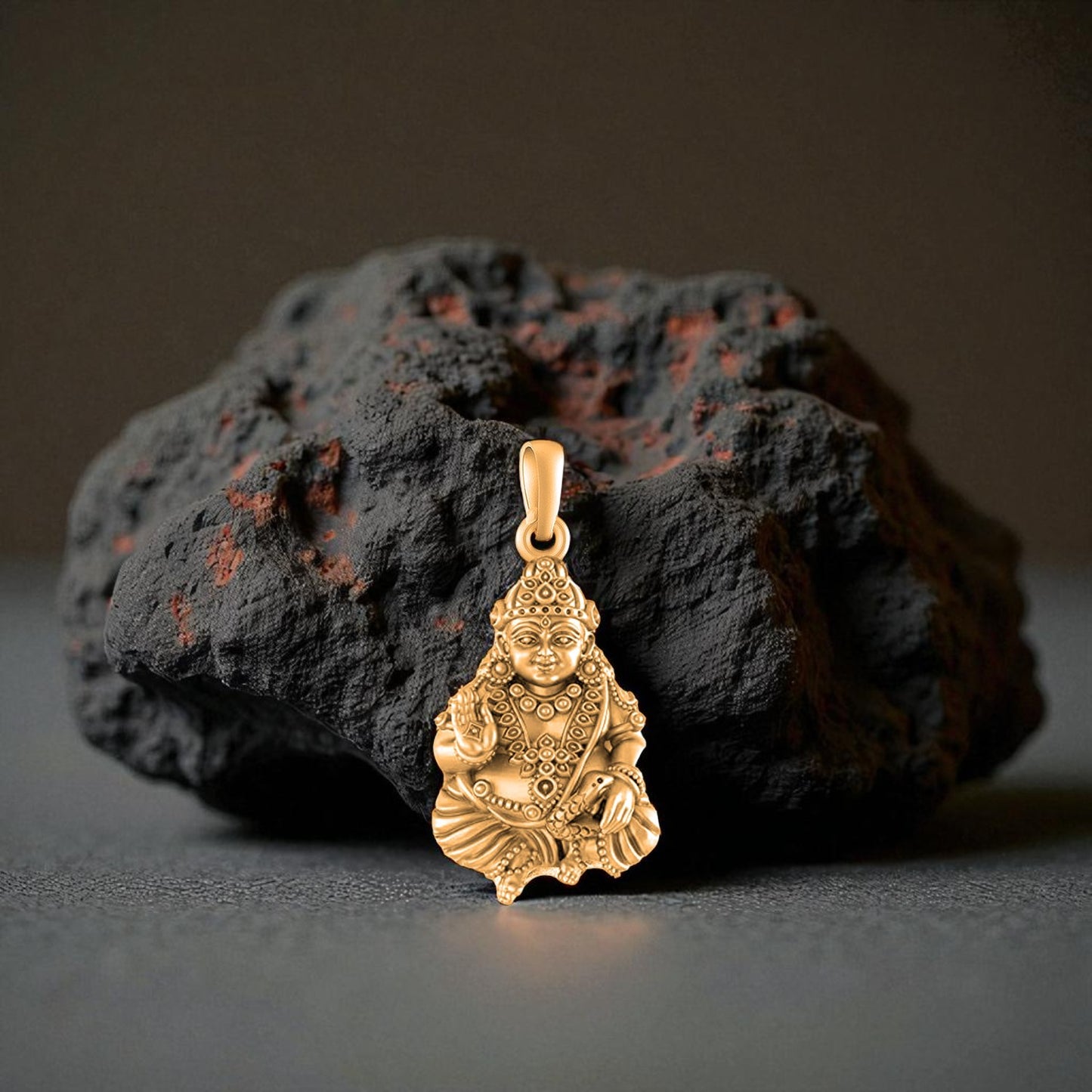 22 CT Gold Plated Silver (92.5% purity) God Kuber Pendant for Men and Women