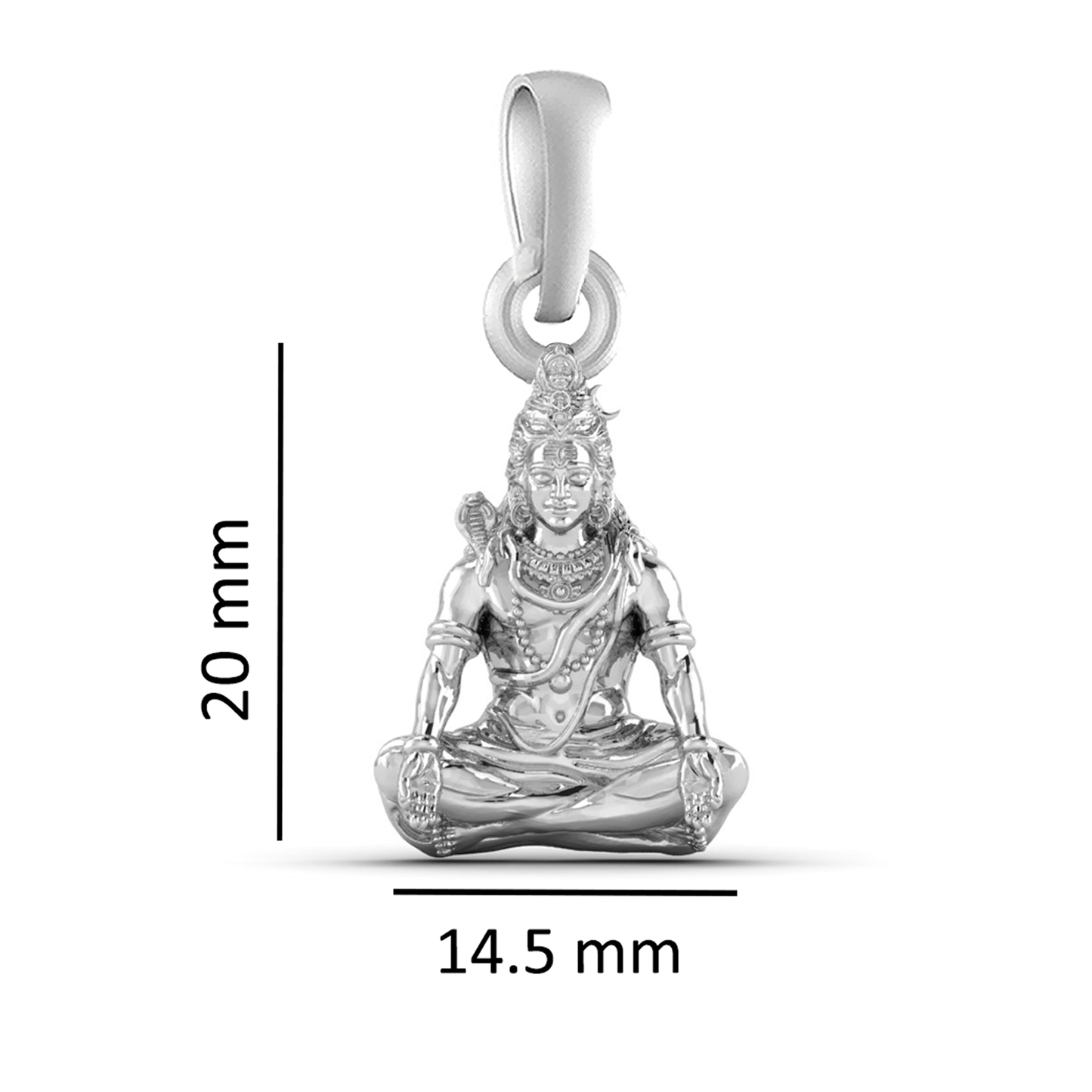 Sterling Silver (92.5% purity) God Shiva Pendant for Men & Women Pure Silver Lord Shiv Locket for Good Health & Wealth