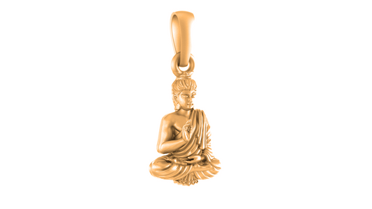 22 CT Gold Plated Silver (92.5% purity) God Buddha Pendant for Men and Women