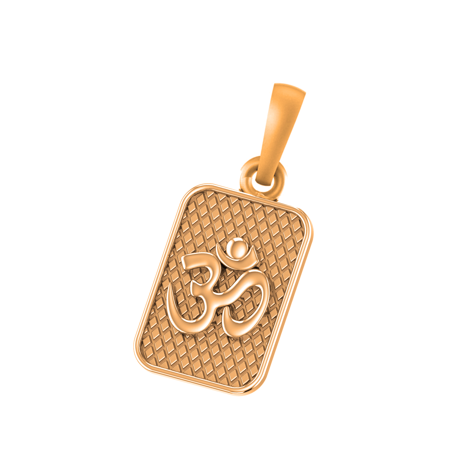 22 CT Gold Plated Silver (92.5% purity) Spiritual OM Pendant for Men and Women