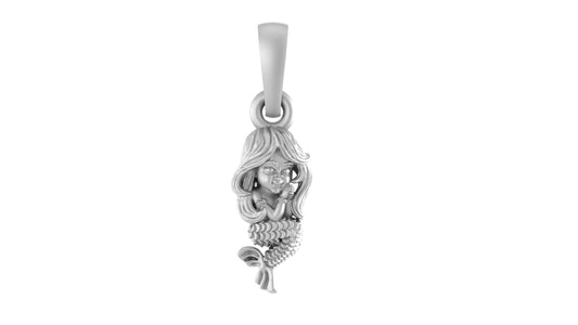 Akshat Sapphire Sterling Silver (92.5% purity) ambitious and Stylish divine Mermaid Pendant for Men & Women Pure Silver Fashionable and gorgeous Mermaid Locket for Happiness and joy