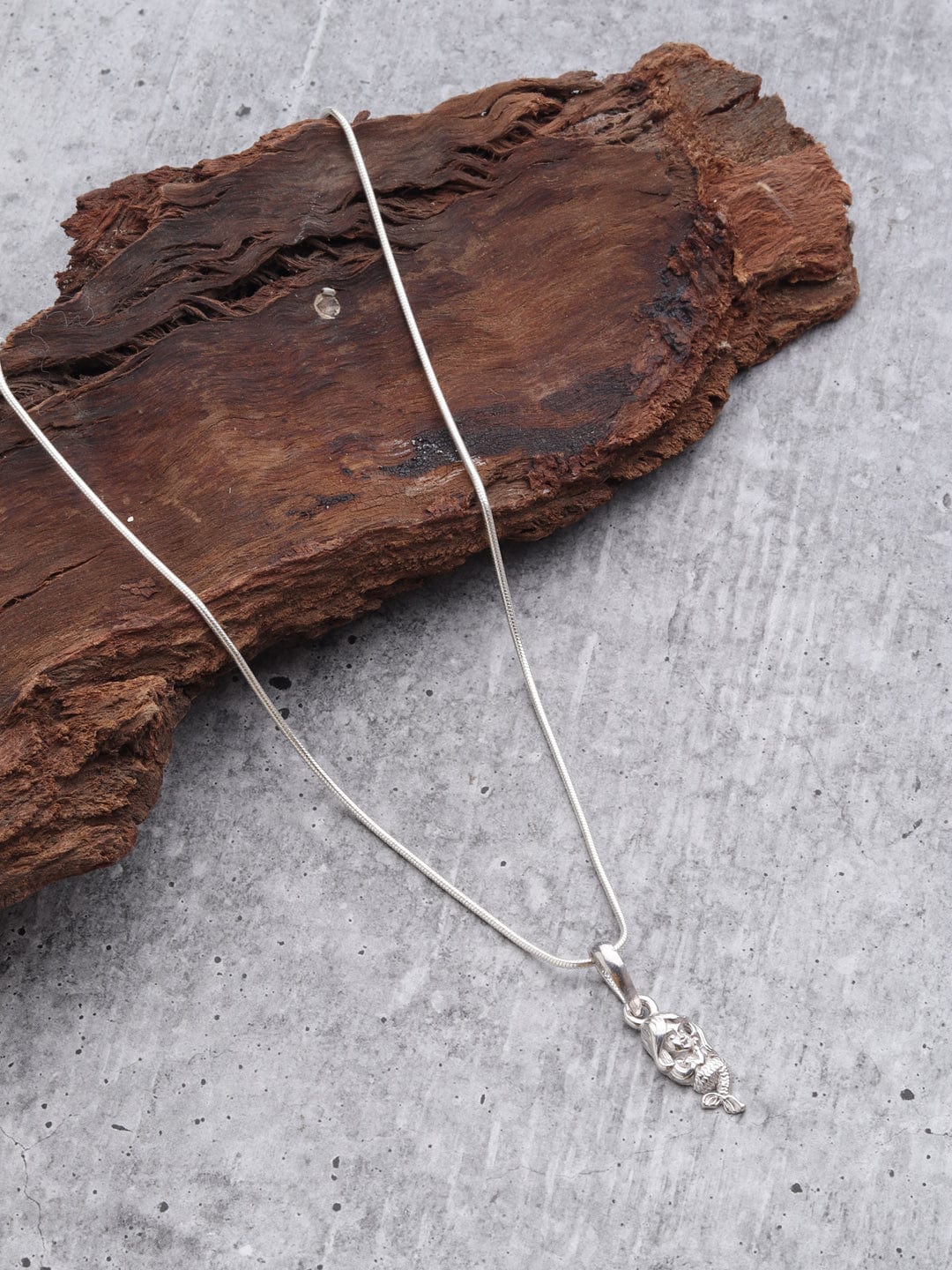 Sterling Silver (92.5% Purity) Pure Silver ambitious and Stylish divine Mermaid Pendant for Men & Women