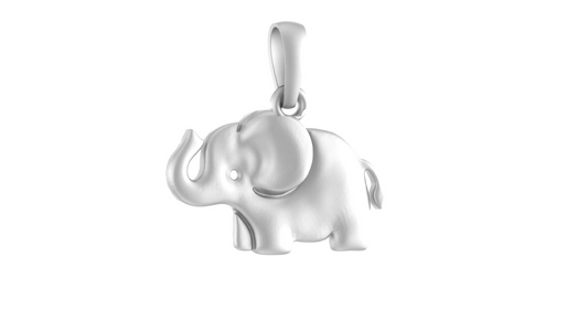 Akshat Sapphire Sterling Silver (92.5% purity) Strength Symbolic Elephant Pendant for Men & Women Pure Silver Elephant Locket to represent strength and power