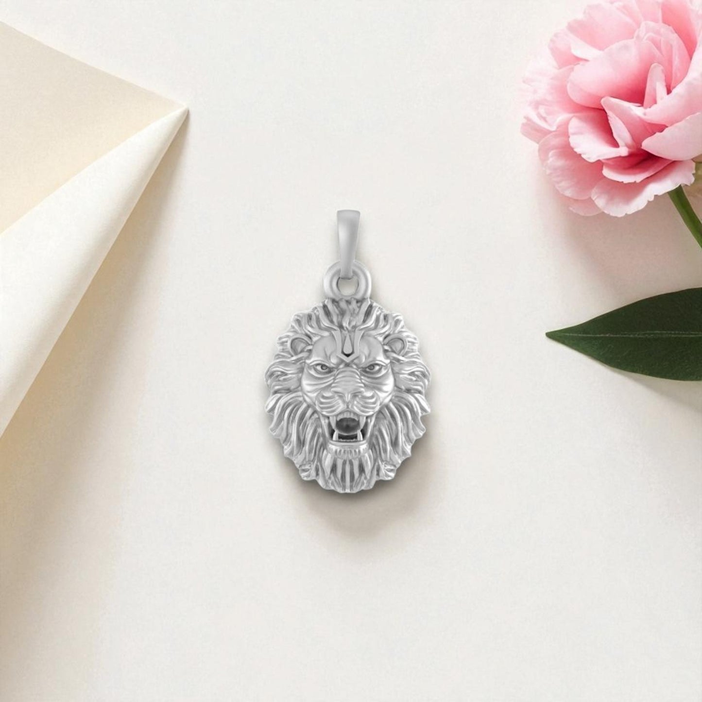Akshat Sapphire 92.5% Pure Sterling Silver God Vishnu Narsimha (Big Size) Pendant for Men & Women