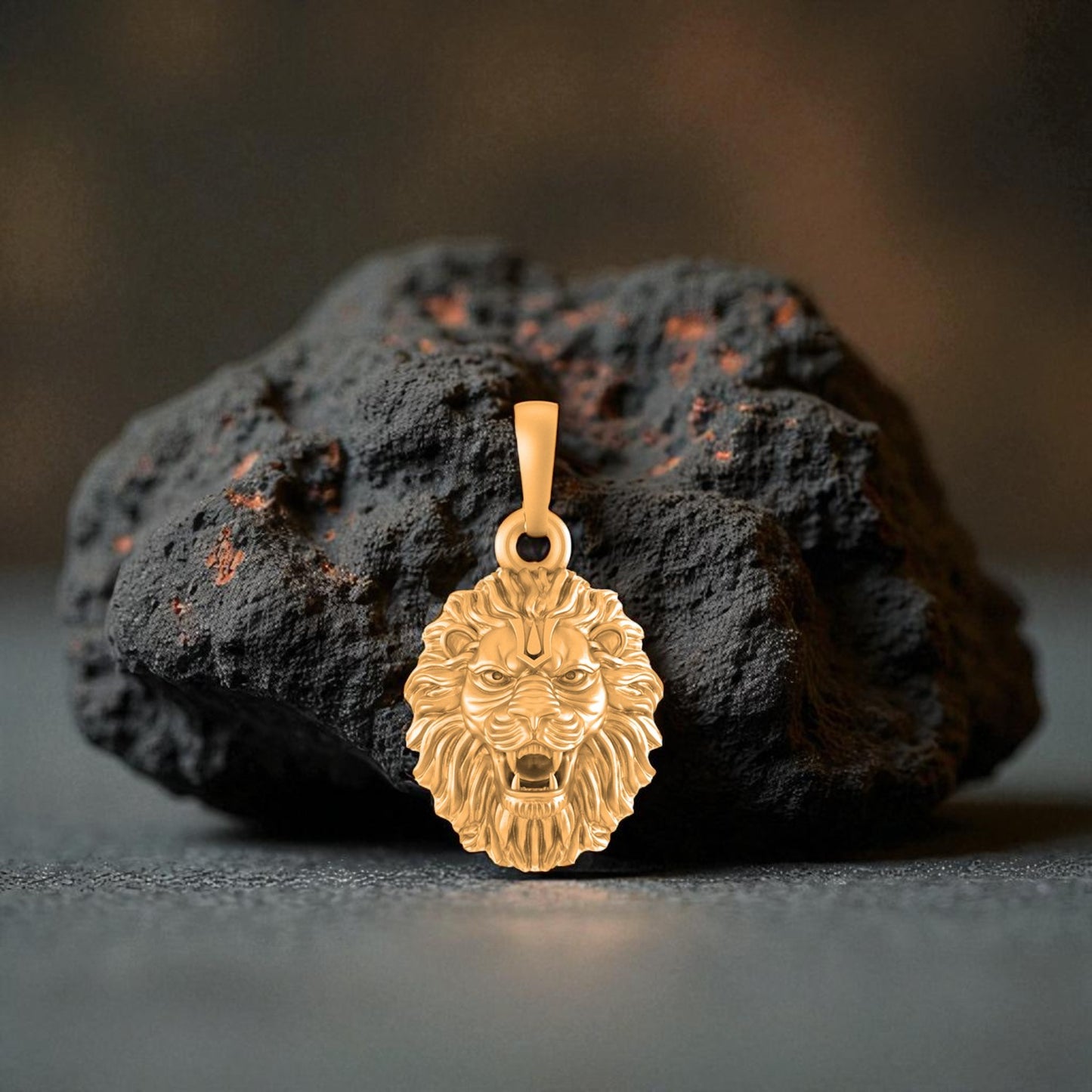 22 CT Gold Plated Silver (92.5% purity) God Vishnu Narsimha (Big Size) Pendant for Men and Women