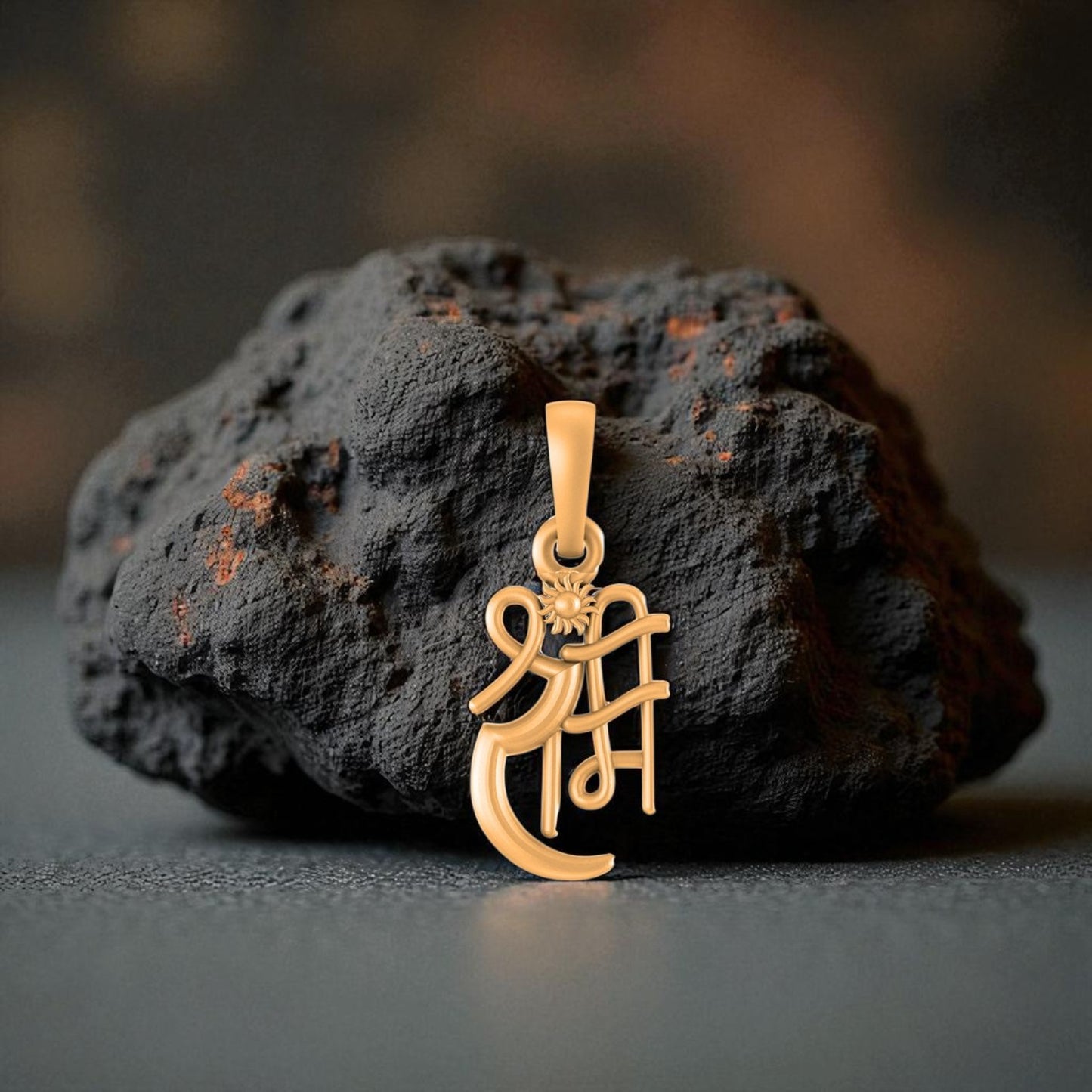 22 CT Gold Plated Silver (92.5% purity) God Ram Pendant for Men and Women