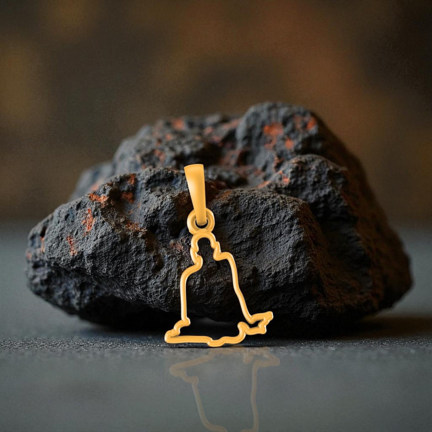 22 CT Gold Plated Silver (92.5% purity) Spiritual Swami Samarth Pendant for Men and Women
