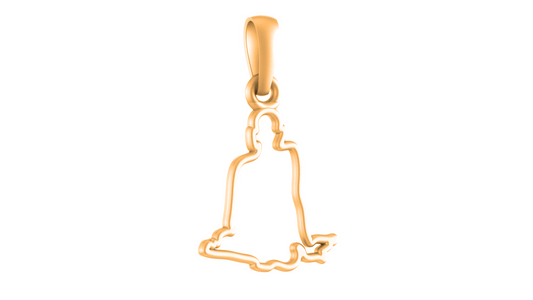 22 CT Gold Plated Silver (92.5% purity) Spiritual Swami Samarth Pendant for Men and Women