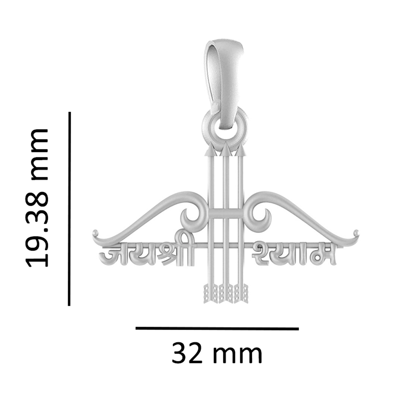 Sterling Silver (92.5% purity) God Baba Khatu Shyam Pendant for Men & Women Pure Silver Lord Baba Khatu Shyam Locket for Good Health & Wealth