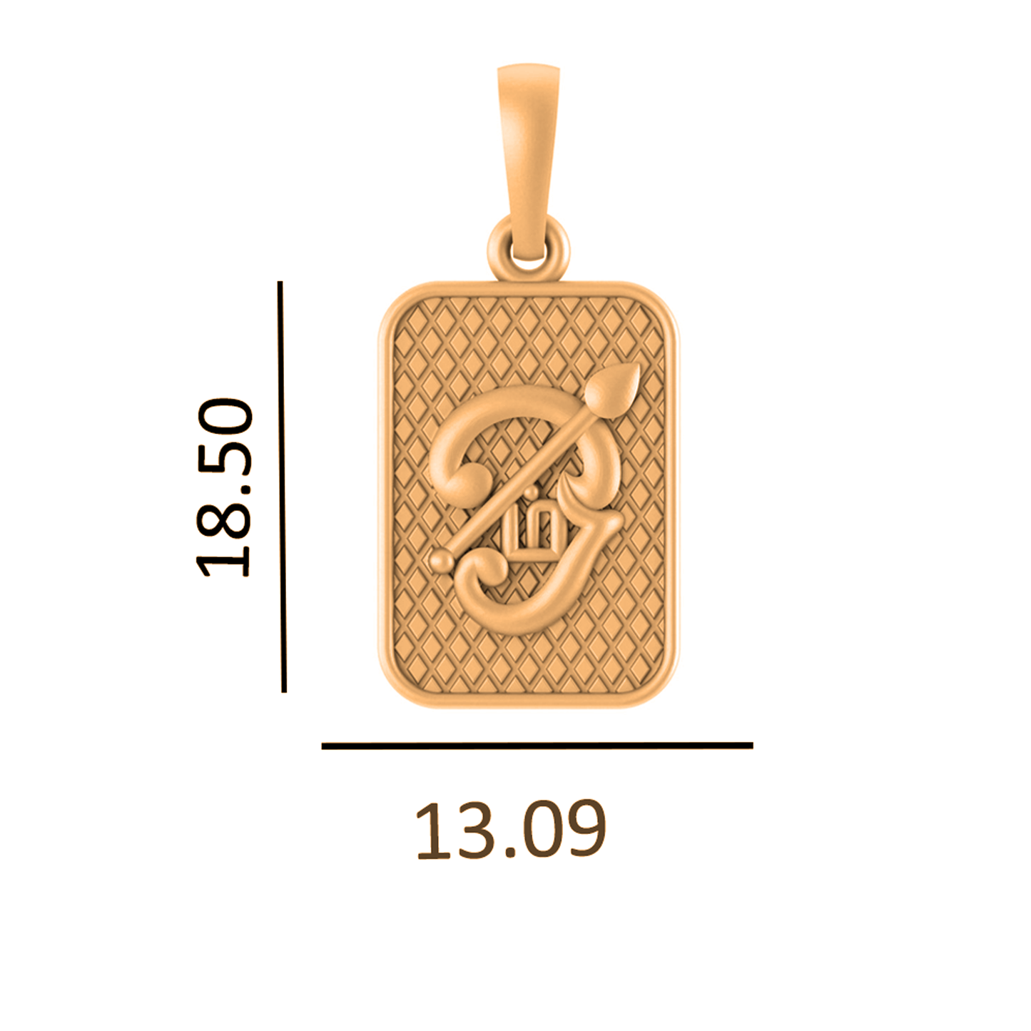 22 CT Gold Plated Silver (92.5% purity) Spiritual OM Pendant for Men and Women
