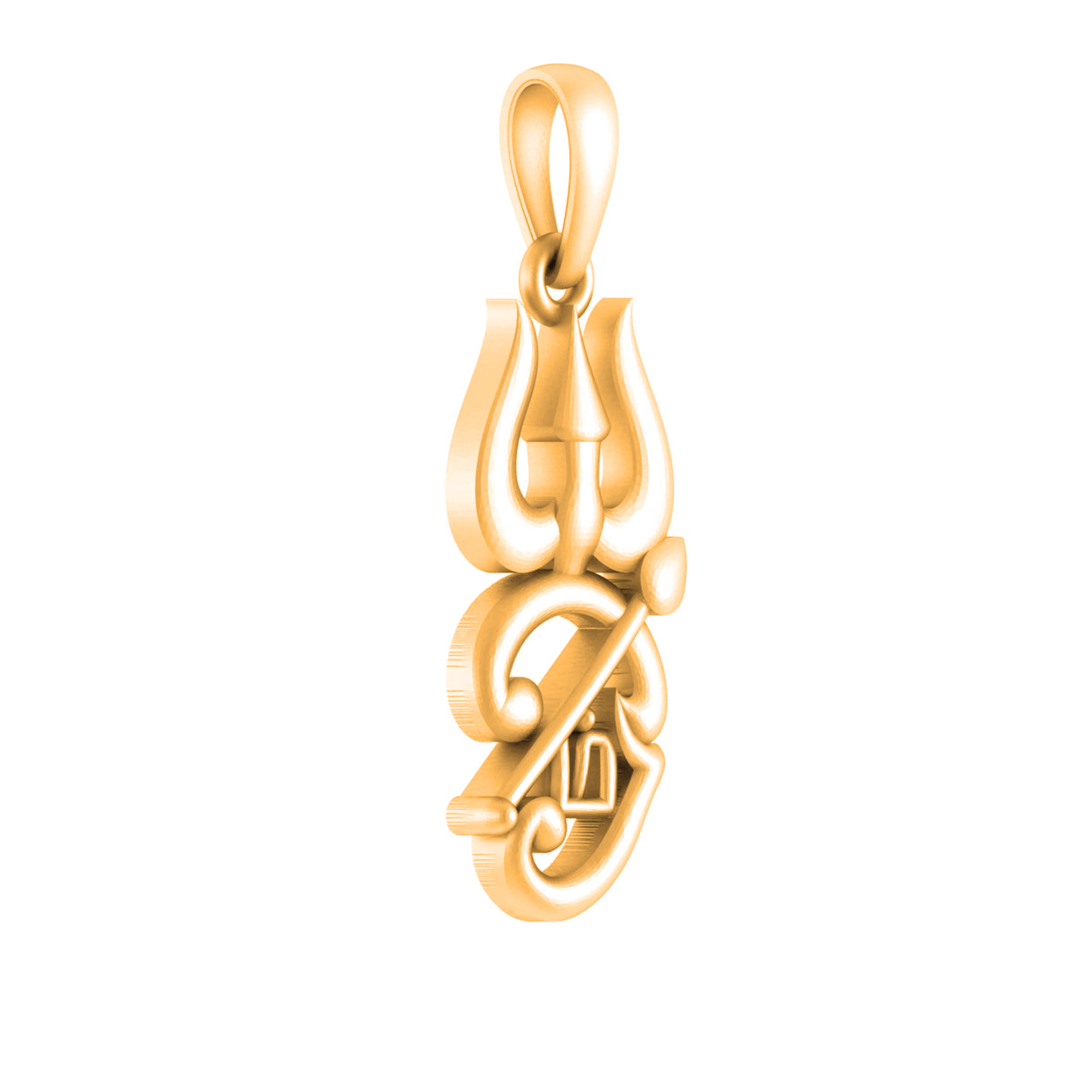 22 CT Gold Plated Silver (92.5% purity) Spiritual OM Pendant for Men and Women