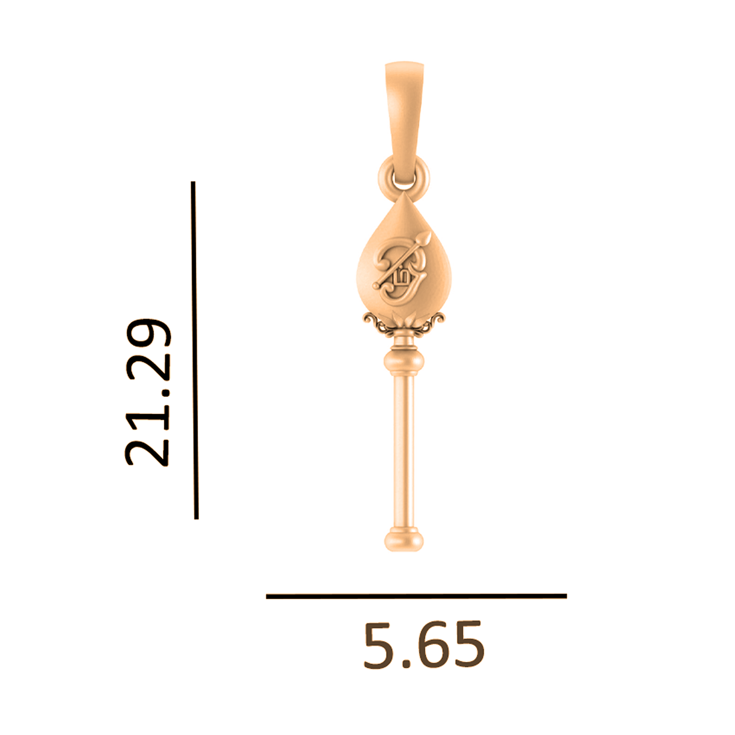 22 CT Gold Plated Silver (92.5% purity) Symbol Kartikeya Pendant for Men and Women