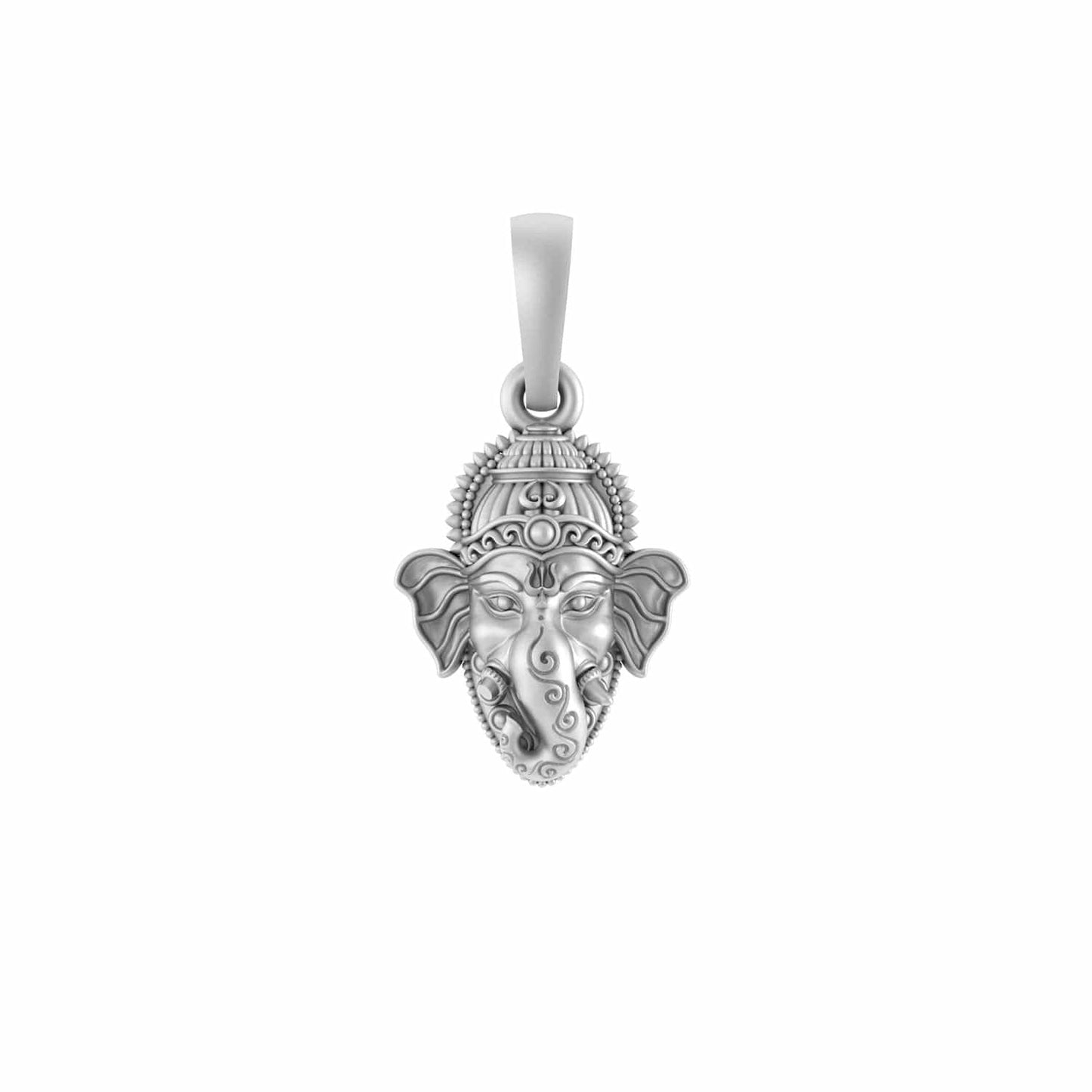 Akshat Sapphire Sterling Silver (92.5% purity) God Ganesha Pendant for Men & Women Pure Silver Ganpati Locket for Good Health & Wealth