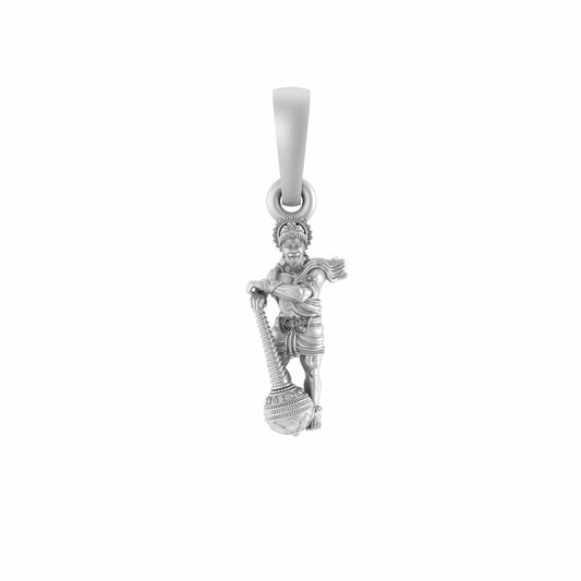 Sterling Silver (92.5% purity) God Hanuman Pendant for Men Pure Silver Lord Bajrang Bali Locket for Good Health & Wealth