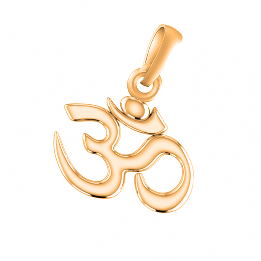 22 CT Gold Plated Silver (92.5% purity)  Spiritual OM Pendant for Men