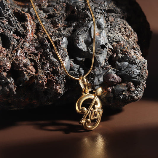 22KT Gold Plated Sterling Silver (92.5% Purity) Pure Silver Spiritual OM Chain Pendant (Locket with Anchor/ Cable Chain Chain) for Women