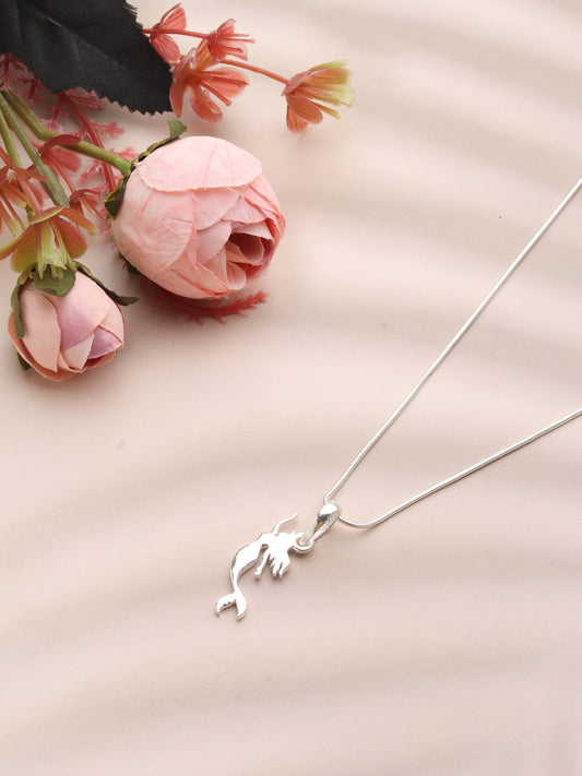 Sterling Silver 92.5 Mermaid Chain Pendant with Anchor Chain 18 Inches for women by Akshat Sapphire PSA7301