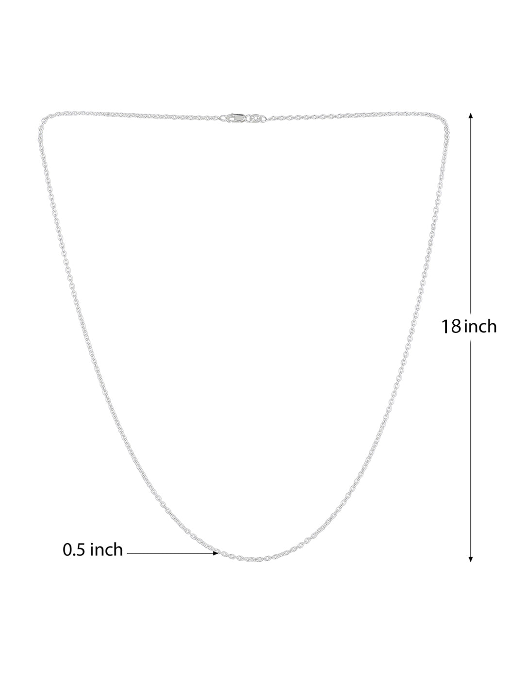 Sterling Silver (92.5% Purity) Pure Silver God Shivling Chain Pendant (Locket with Anchor/ Cable Chain Chain) for Men