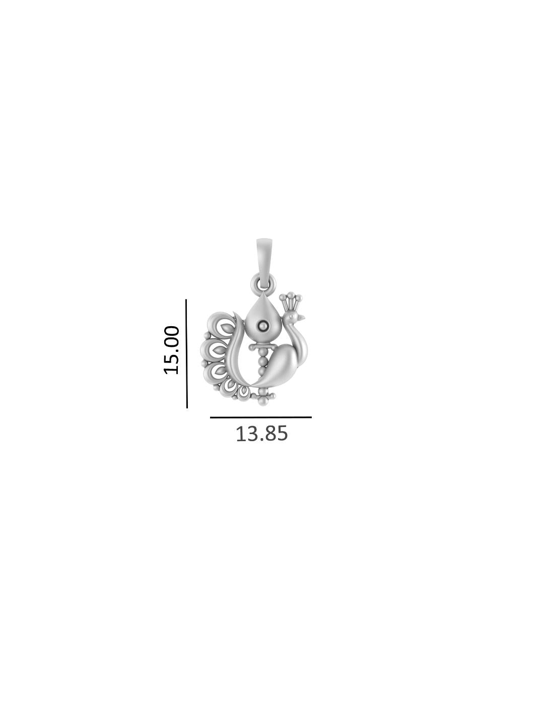 God Kartikeya Pure Silver 92.5% purity Chain pendant by Murugan Pendant (Pendant with Anchor Chain-18 inches)