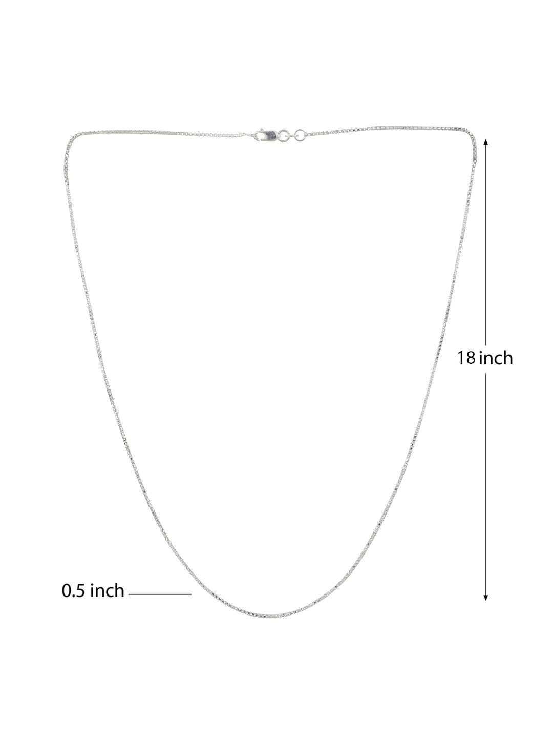 Spiritual Vel Pandel Pure Silver 92.5% purity Chain pendant by Vel Pandel Pendant (Pendant with Box Chain-18 inches)
