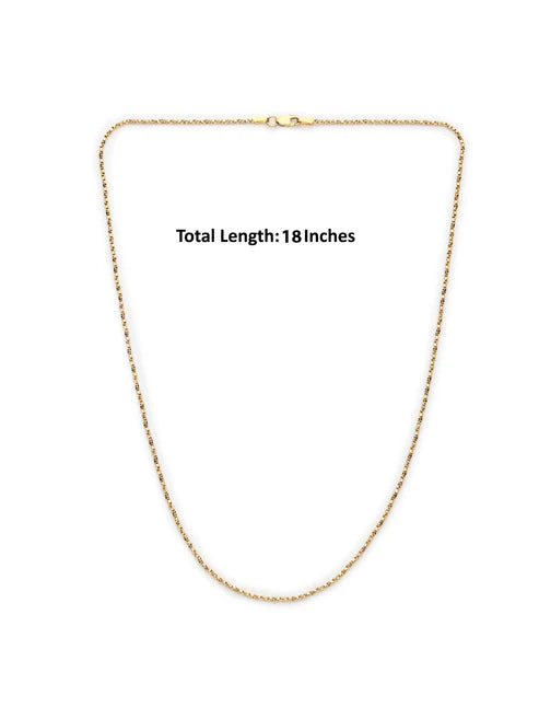 22KT Gold Plated Sterling Silver (92.5% Purity) God Gautam Buddha Chain Pendant (with 92.5% purity) (Locket with Anchor Chain-18 inches) for Women