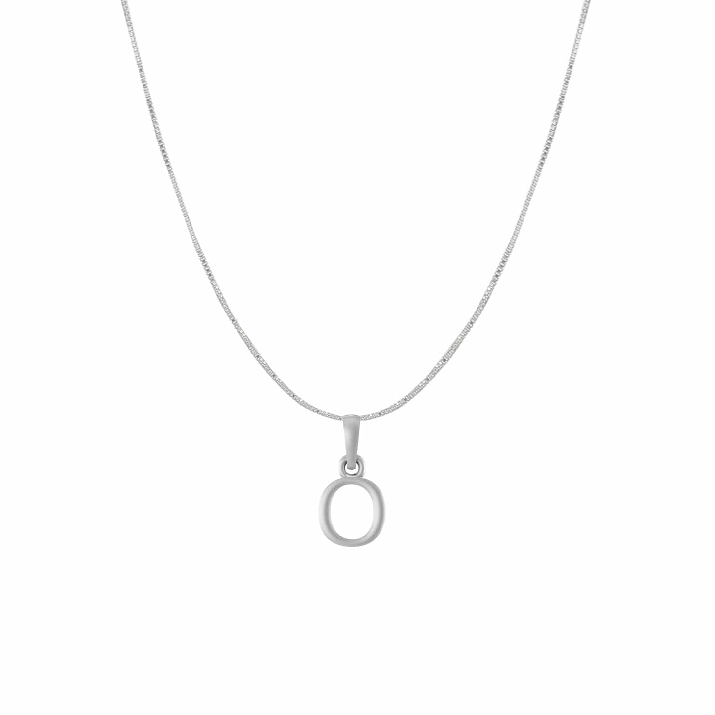 Akshat Sapphire Sterling Silver (92.5% purity) precious Name alphabet chain pendant (Pendnat with Box chain) pure silver designer alphabet chain locket