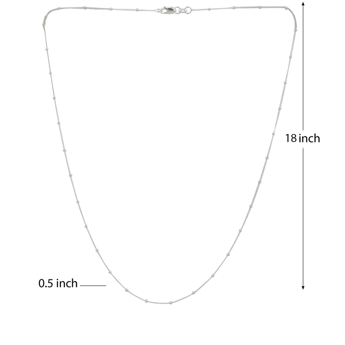 Sterling Silver (92.5% Purity) Pure Silver God Kartikeya Chain Pendant (Locket with Ball/Beads Chain) for Men & Women