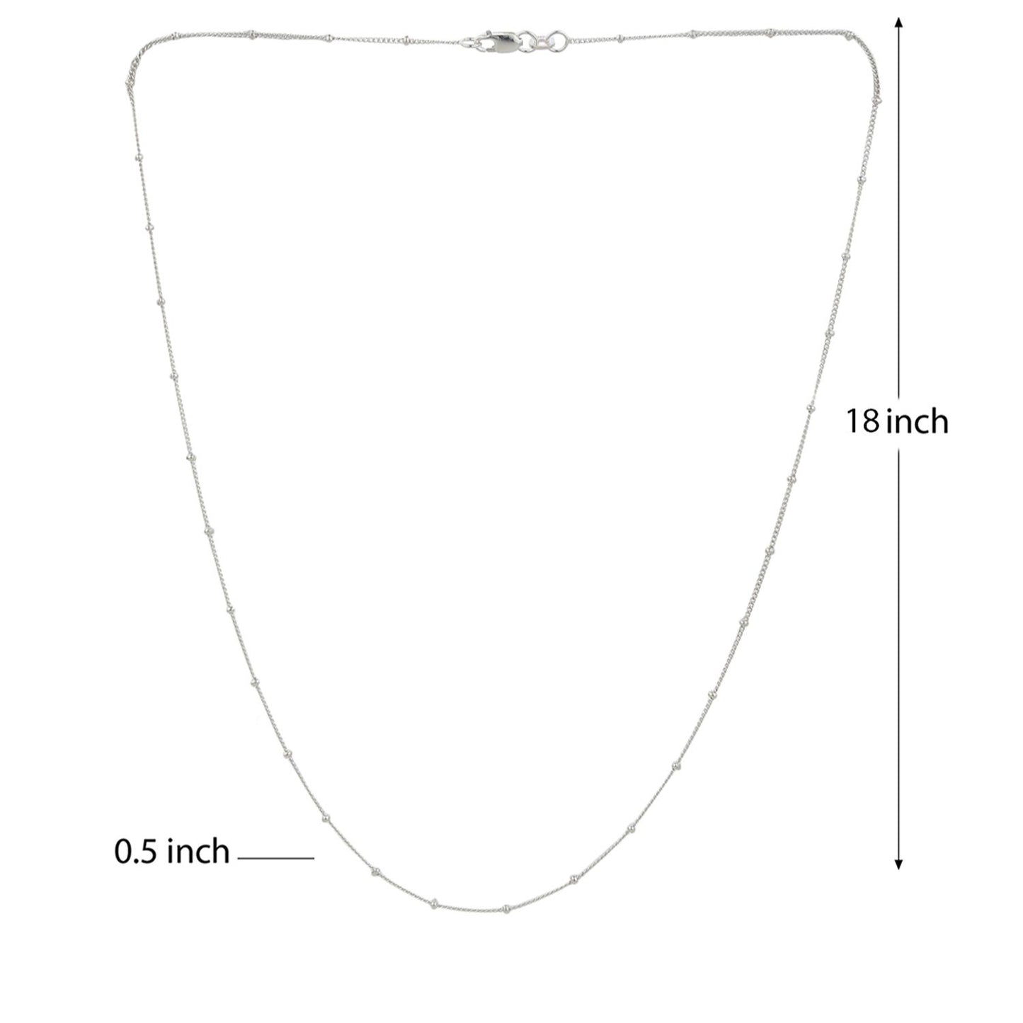 Stylish snake Pure Silver 92.5% purity Chain pendant by snake Pendant (Pendant with Ball Chain-18 inches)