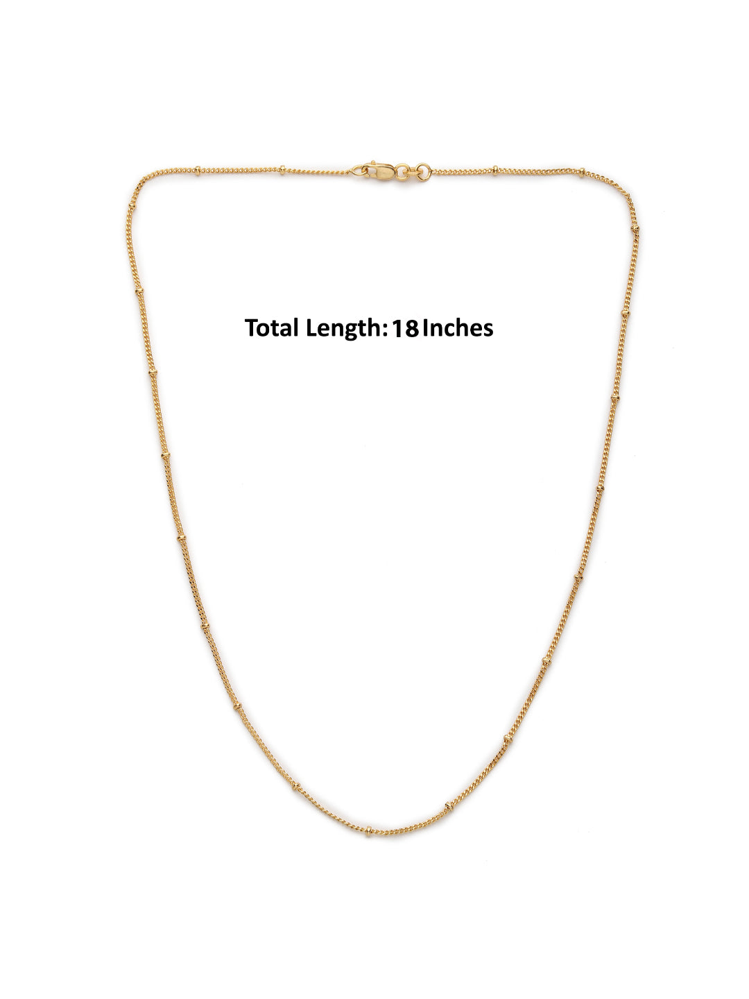 22KT Gold Plated Sterling Silver (92.5% Purity) Pure Silver God Ganesha Chain Pendant (Locket with Anchor Chain-18 inches) for Women