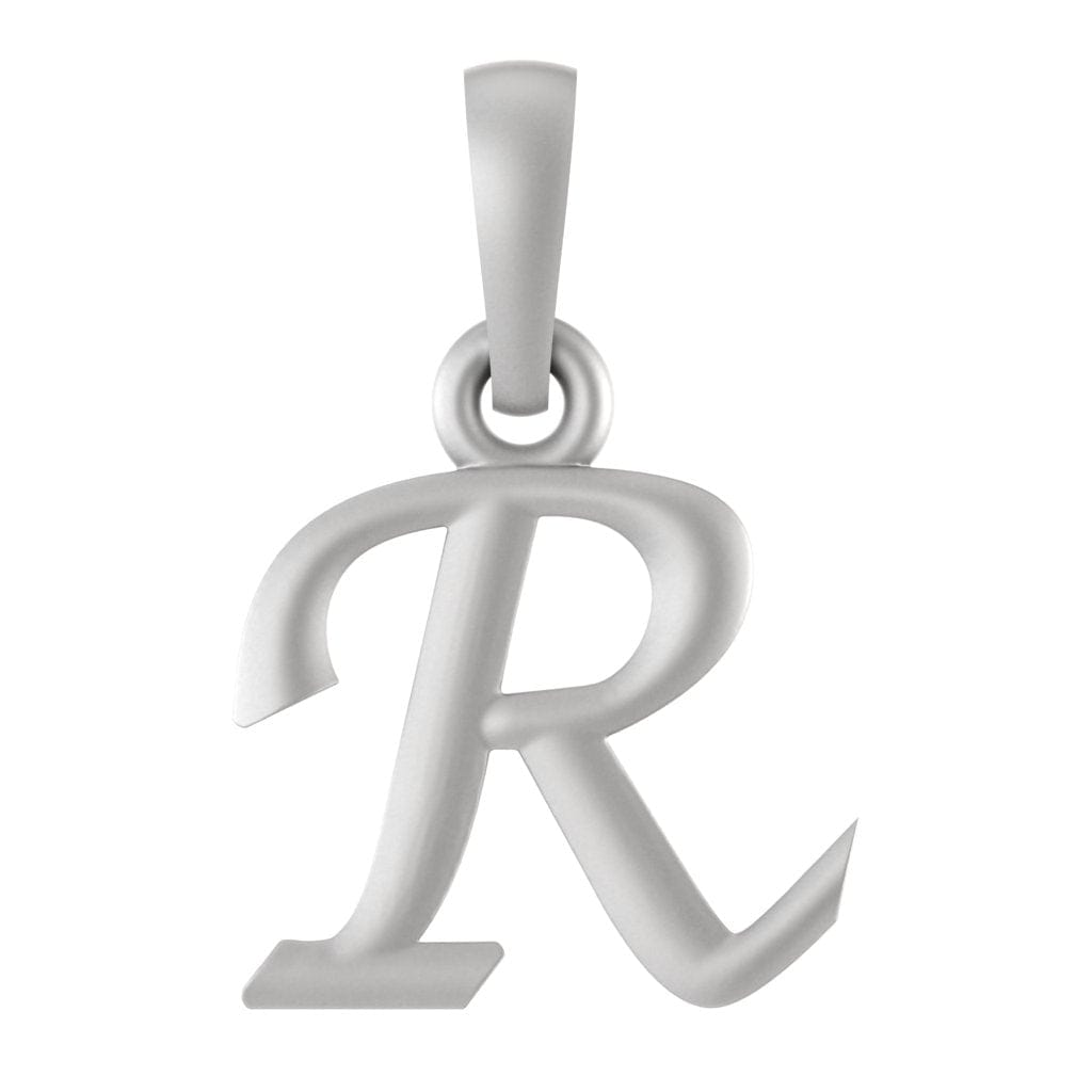 Akshat Sapphire Sterling Silver (92.5% purity) precious Name alphabet chain pendant (Pendnat with Ball chain) pure silver designer alphabet chain locket