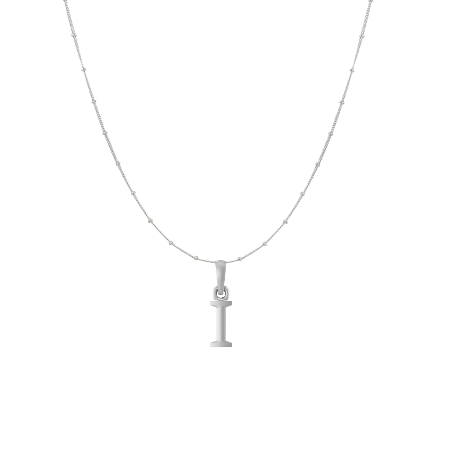 Akshat Sapphire Sterling Silver (92.5% purity) precious Name alphabet chain pendant (Pendnat with Ball chain) pure silver designer alphabet chain locket