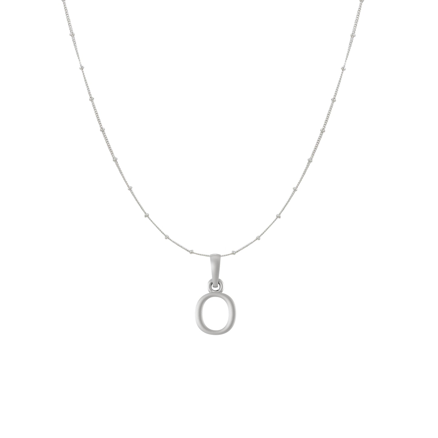 Akshat Sapphire Sterling Silver (92.5% purity) precious Name alphabet chain pendant (Pendnat with Ball chain) pure silver designer alphabet chain locket