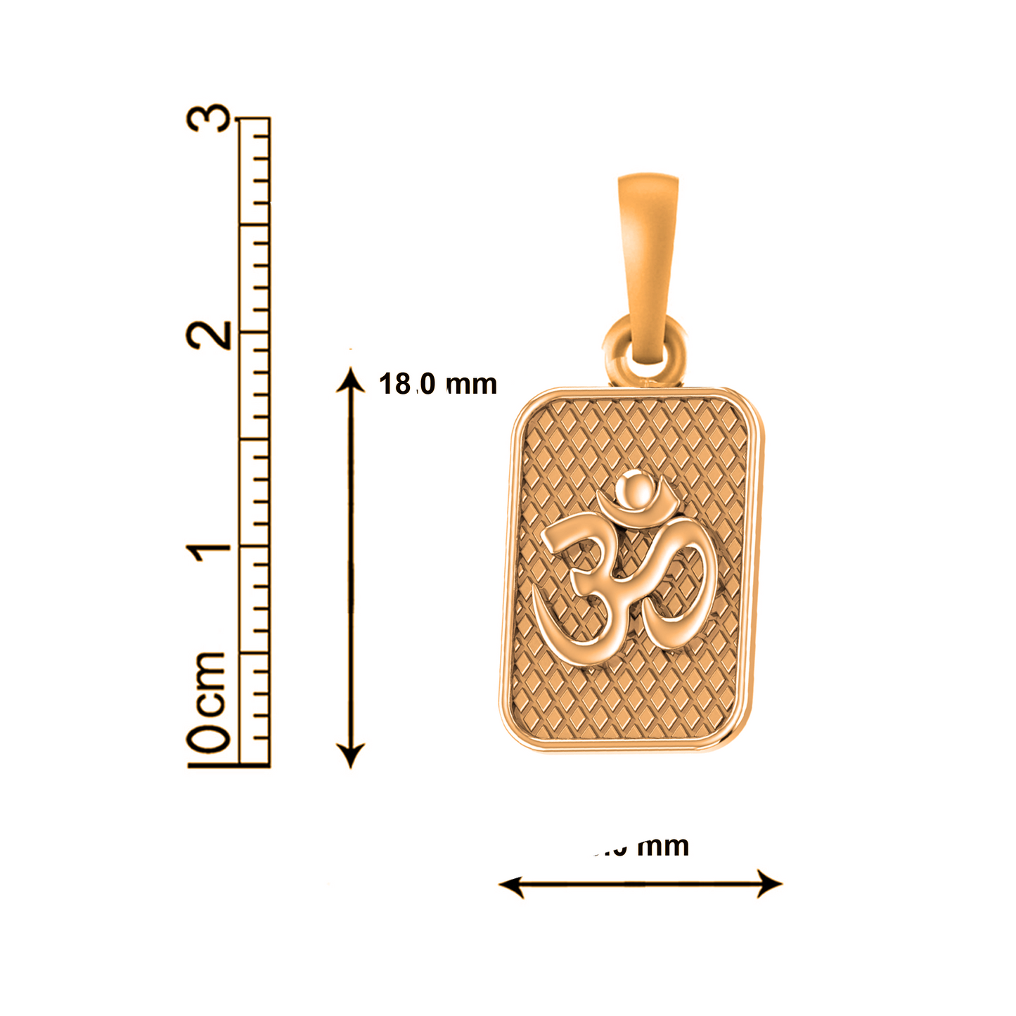 22KT Gold Plated Sterling Silver (92.5% Purity) Pure Silver Spiritual OM Chain Pendant (Locket with Figaro Chain) for Women