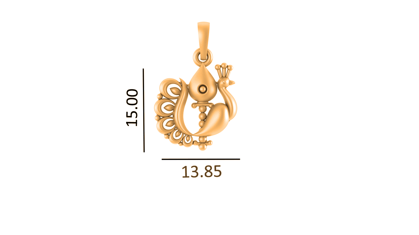 22KT Gold Plated Sterling Silver God Kartikeya Pure Silver 92.5% purity Chain with Murugan Pendant (Pendant with Figaro Chain-18 inches)