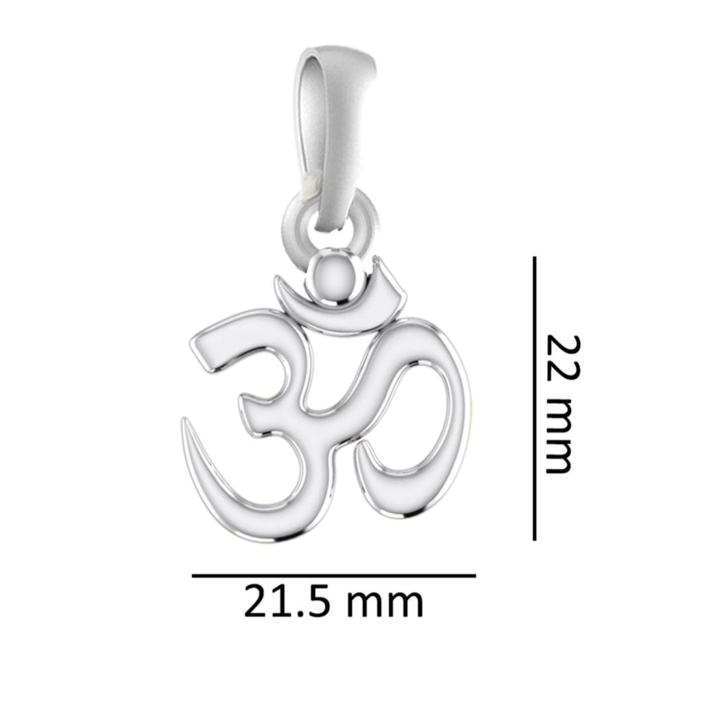 Akshat Sapphire Sterling Silver (92.5% purity) Spiritual OM Chain Pendant (Pendant with Rope Chain) for Men & Women Pure Silver Divine OM Chain Locket for Health & Wealth
