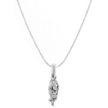 Akshat Sapphire Sterling Silver (92.5% purity) ambitious and Stylish divine Mermaid Chain Pendant  (Pendant with Rope Chain) for Men & Women Pure Silver Fashionable and gorgeous Mermaid Chain Locket for Happiness and joy