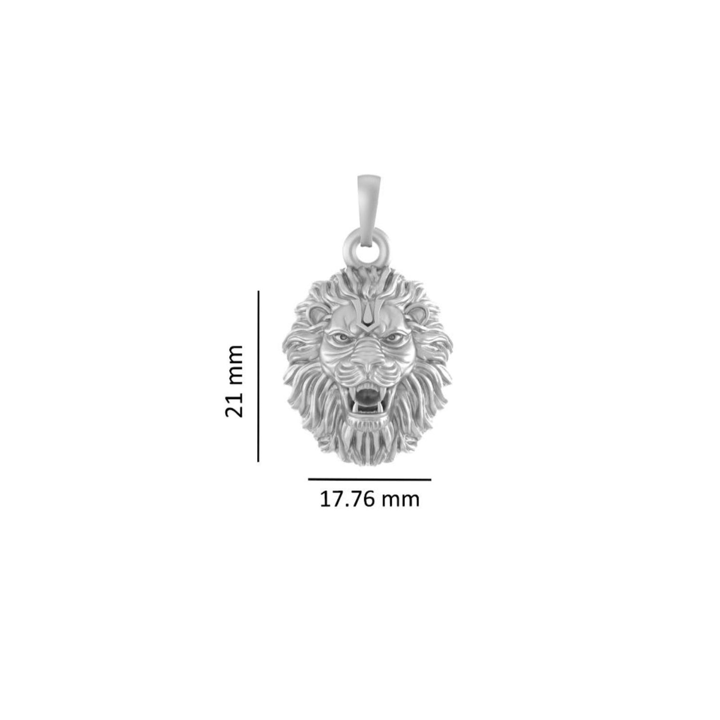 Akshat Sapphire Sterling Silver (92.5% purity) God Vishnu Narsimha Chain Pendant (Pendant with Rope Chain) for Men & Women Pure Silver Lord Vishnu narsimha Chain Locket for Good Health & Wealth