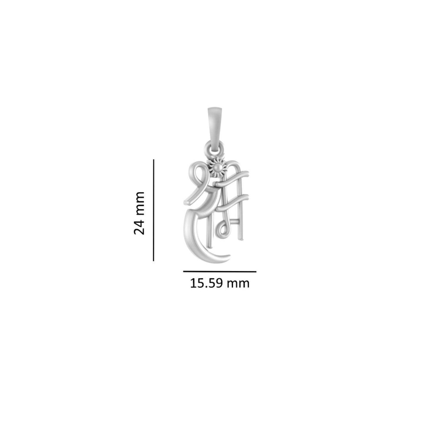 Akshat Sapphire Sterling Silver (92.5% purity) God Ram Ji chain Pendant (Pendant with Rope Chain) for Men & Women Pure Silver Bhagwan Shri Ram Locket for Good Health & Wealth
