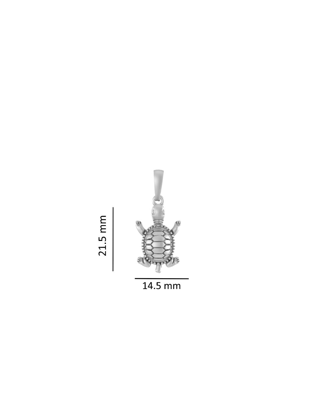 Akshat Sapphire Sterling Silver (92.5% purity) Prosperity and Piece Symbolic Tortoise Chain Pendant (Pendant with Rope Chain) for Men & Women Pure Silver Turtle Chain Locket for Piece and prosperity