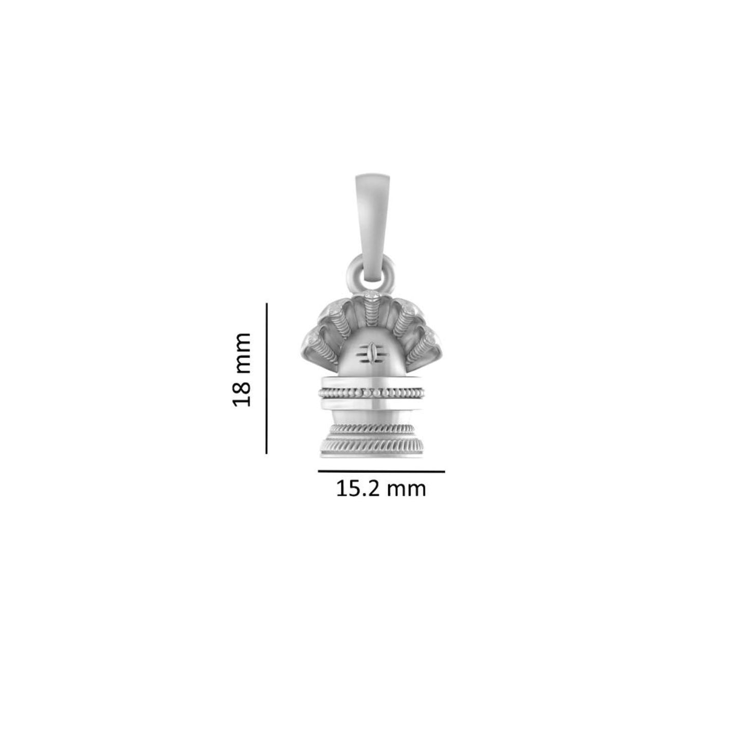 Akshat Sapphire Sterling Silver (92.5% purity) God Shivling Chain Pendant (Pendant with Rope Chain) for Men Pure Silver Lord Shiva Linga Chain Locket for Good Health & Wealth