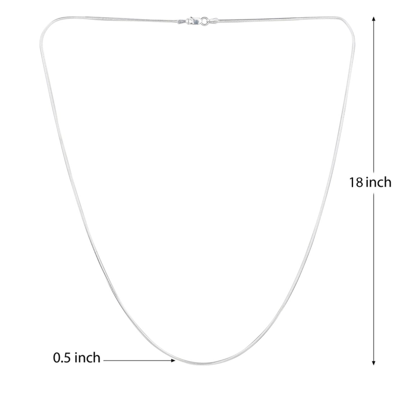 Sterling Silver (92.5% Purity) Pure Silver God Ganesha Chain Pendant (Locket with Snake Chain) for Men & Women